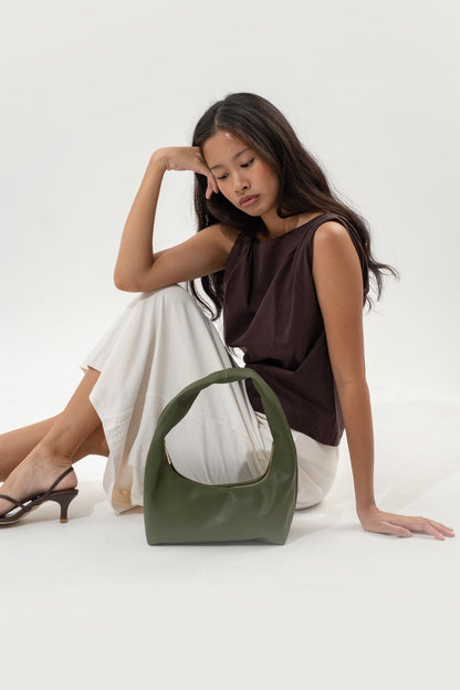 Small Hobo Bag in Moss (On Hand)