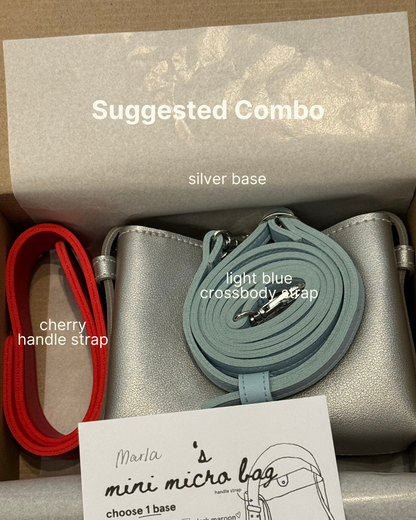 DIY Mini Micro Bag in Silver (On Hand)