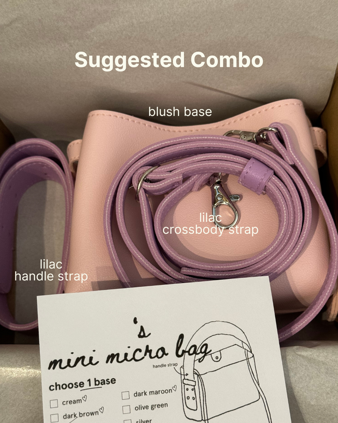 DIY Mini Micro Bag in Blush (On Hand)