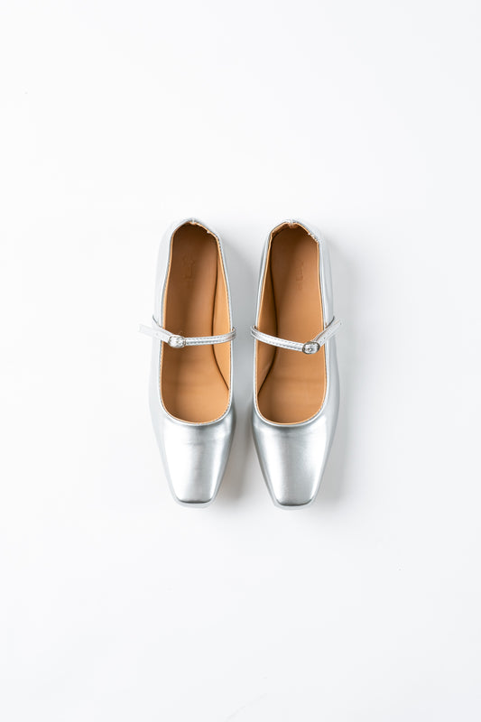 Roberta Mary Janes in Silver